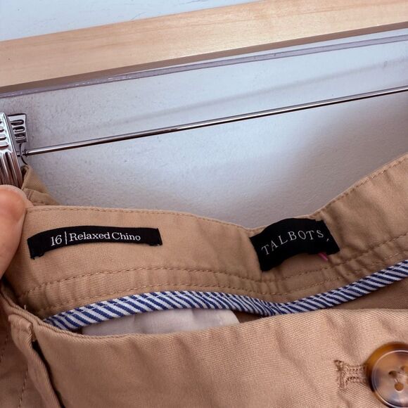 Talbots Women’s 16 Tan Relaxed Chino Pants - Picture 2 of 6